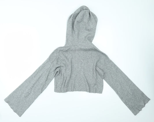 H&M Womens Grey Pullover Hoodie Size XS
