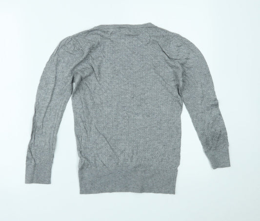 Womens UK Size S H&M Grey Basic Blouse