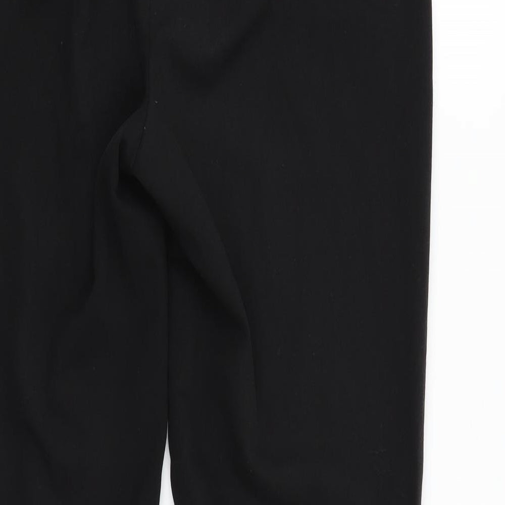 Womens UK Size 10 Papaya Regular Fit Black Trousers