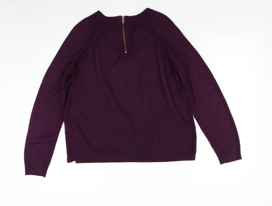 Womens UK Size 12 Per Una Purple Pullover Jumper
