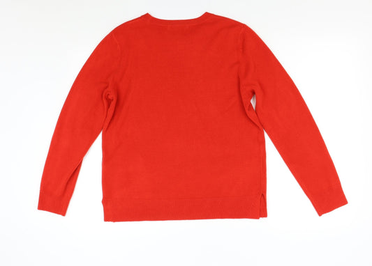 Womens UK Size 14 M&S Red Pullover Jumper