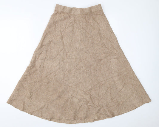 Preworn Womens Beige Flare Skirt Size 25 in
