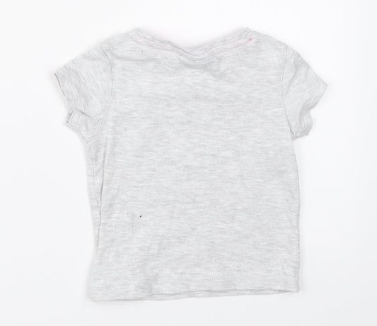 George Girls Grey Basic T-Shirt Size 9-12 Months - Hey duggee