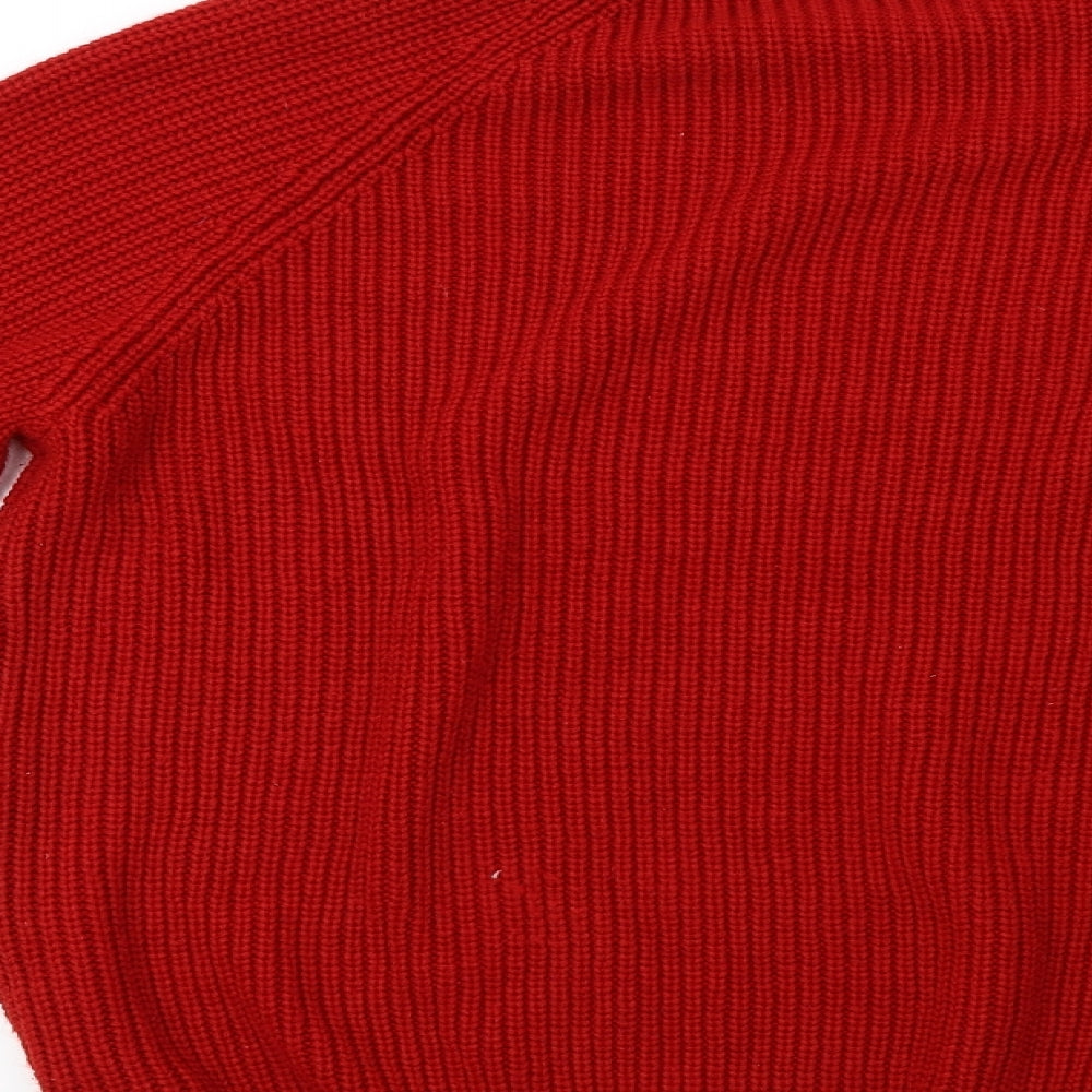 George Mens Red Knit Pullover Sweatshirt Size L
