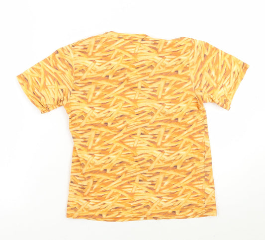 M&Co Girls Orange Batik Basic T-Shirt Size 8-9 Years