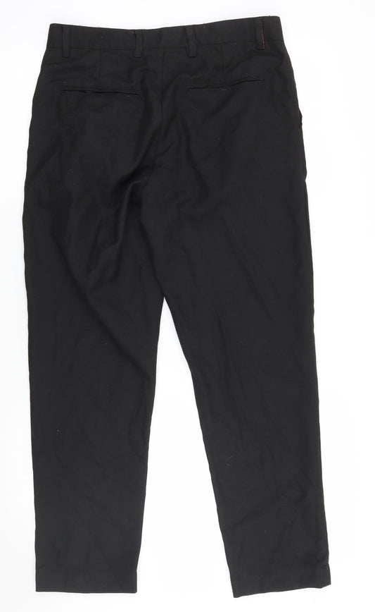 Bellfield Mens Black Trousers Size 30 L27 in