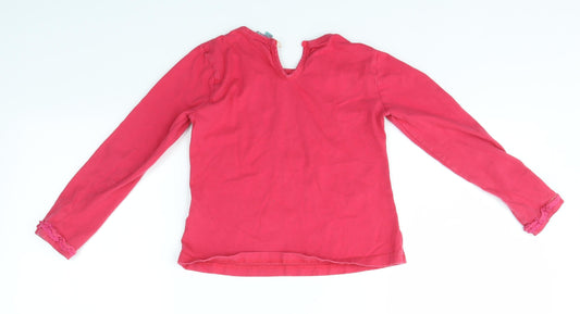 UTTAM KIDS Girls Pink Basic T-Shirt Size 6-7 Years