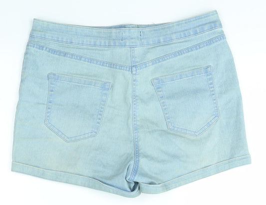 Matalan Womens Blue   Boyfriend Shorts Size 12