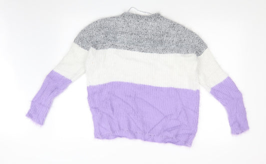 Primark Womens Multicoloured Striped Pullover Jumper Size S