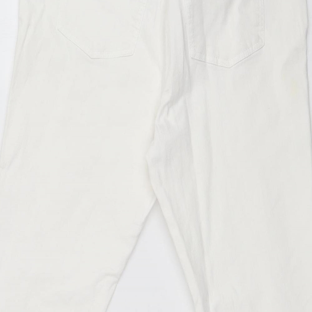 Womens UK Size 30 in Preworn Regular Fit Straight White Jeans