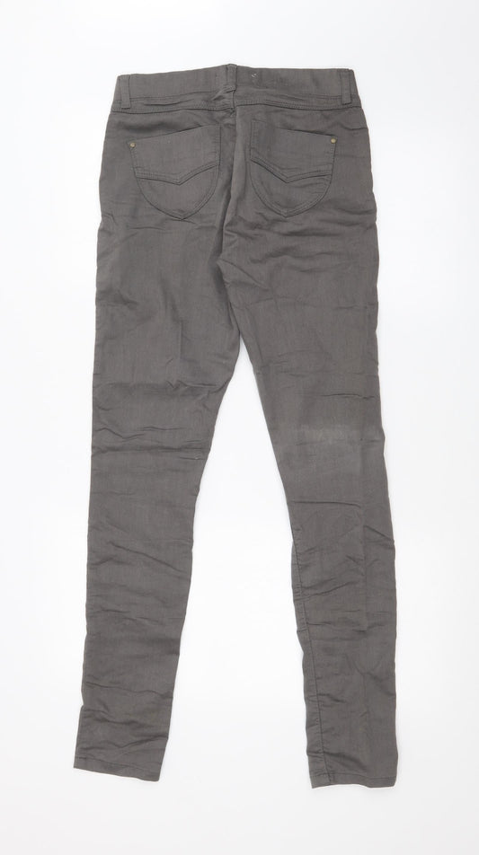 Dorothy Perkins Womens Grey Skinny Jeans Size 8 L30 in