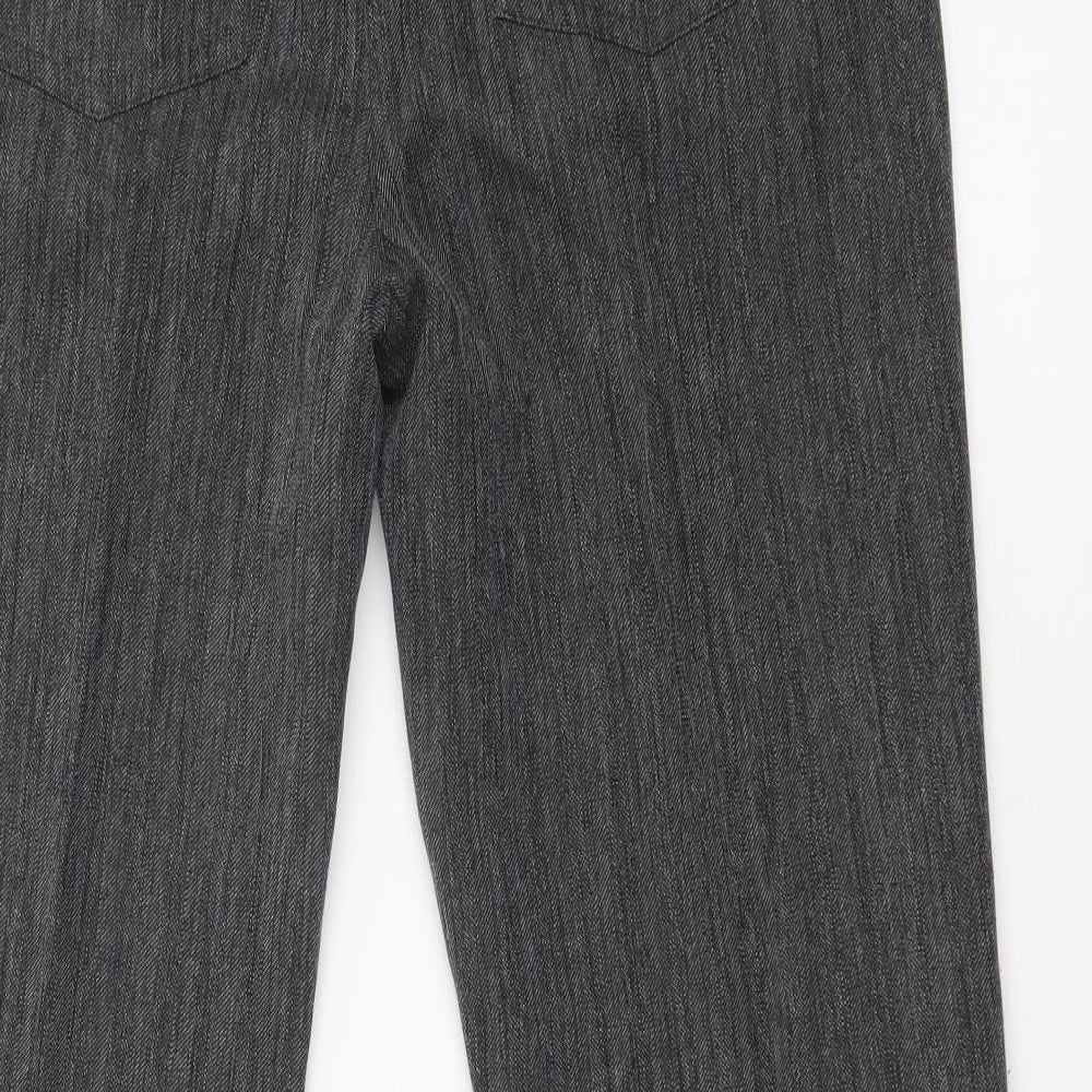 Womens UK Size 12 EWM Regular Fit Dress Pants Grey Trousers