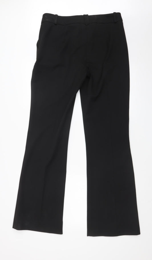 SALLY Womens Black Trousers Size 12 L32 in