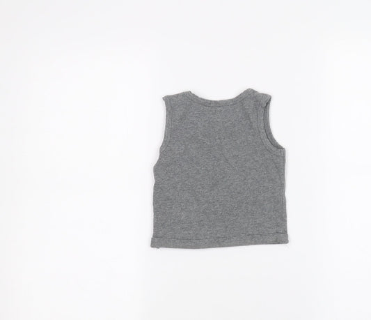 Preworn Baby Grey Basic Tank Size 12 Months