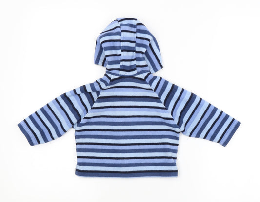 Ladybird Baby Blue Striped Basic Coat Coat Size 3-6 Months