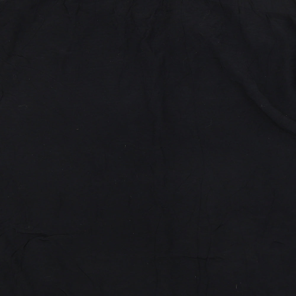 Womens UK Size Preworn Black Basic Button-Up
