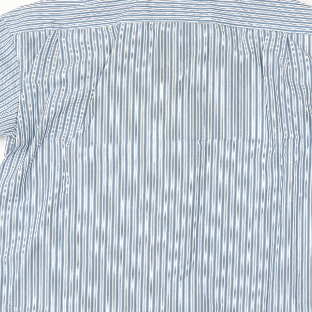 Mens UK Size M Howick Blue Button-Up Long Sleeve Casual Shirt