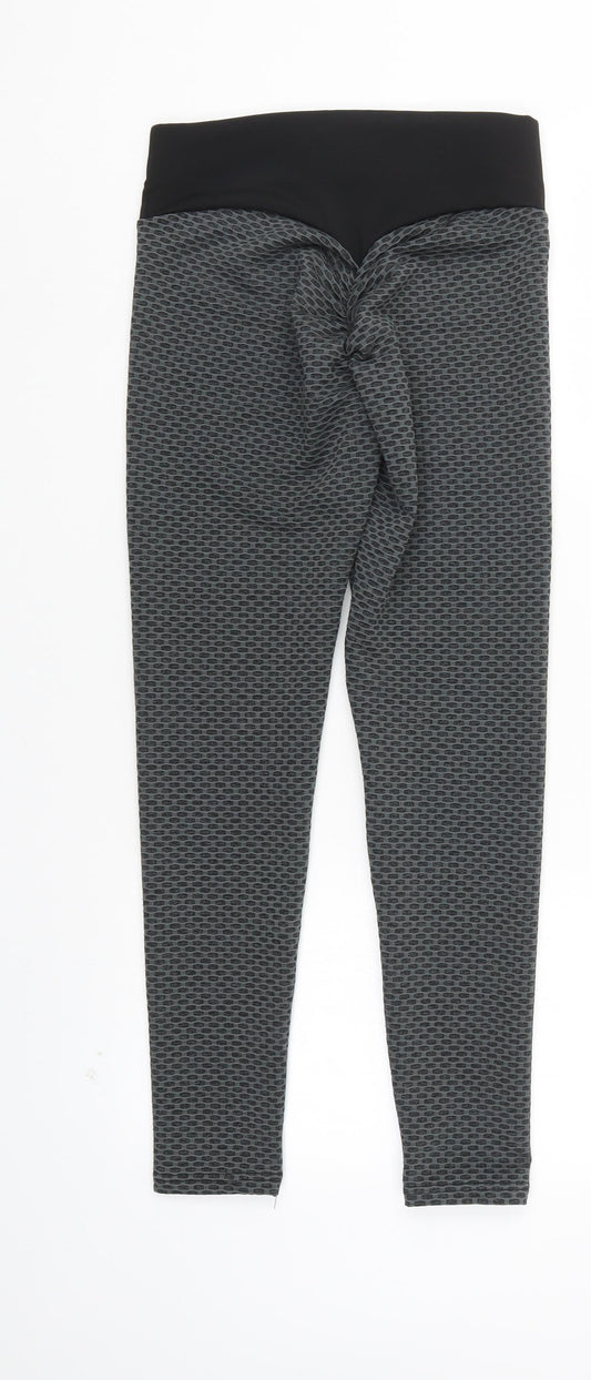 Womens UK Size S Preworn Grey Leggings