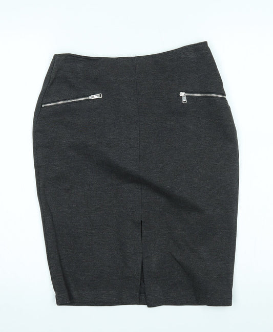 F&F Womens Grey Straight & Pencil Skirt Size 8