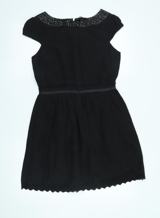 River Island Womens Black A-Line Size 12 -