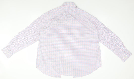 Mens UK Size 44 Marks and Spencer Blue Button-Up Long Sleeve Casual Shirt