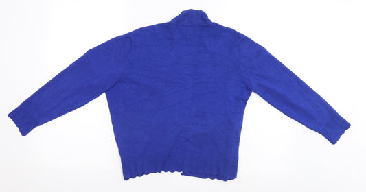 Thesis Womens Blue Cardigan Jumper Size M