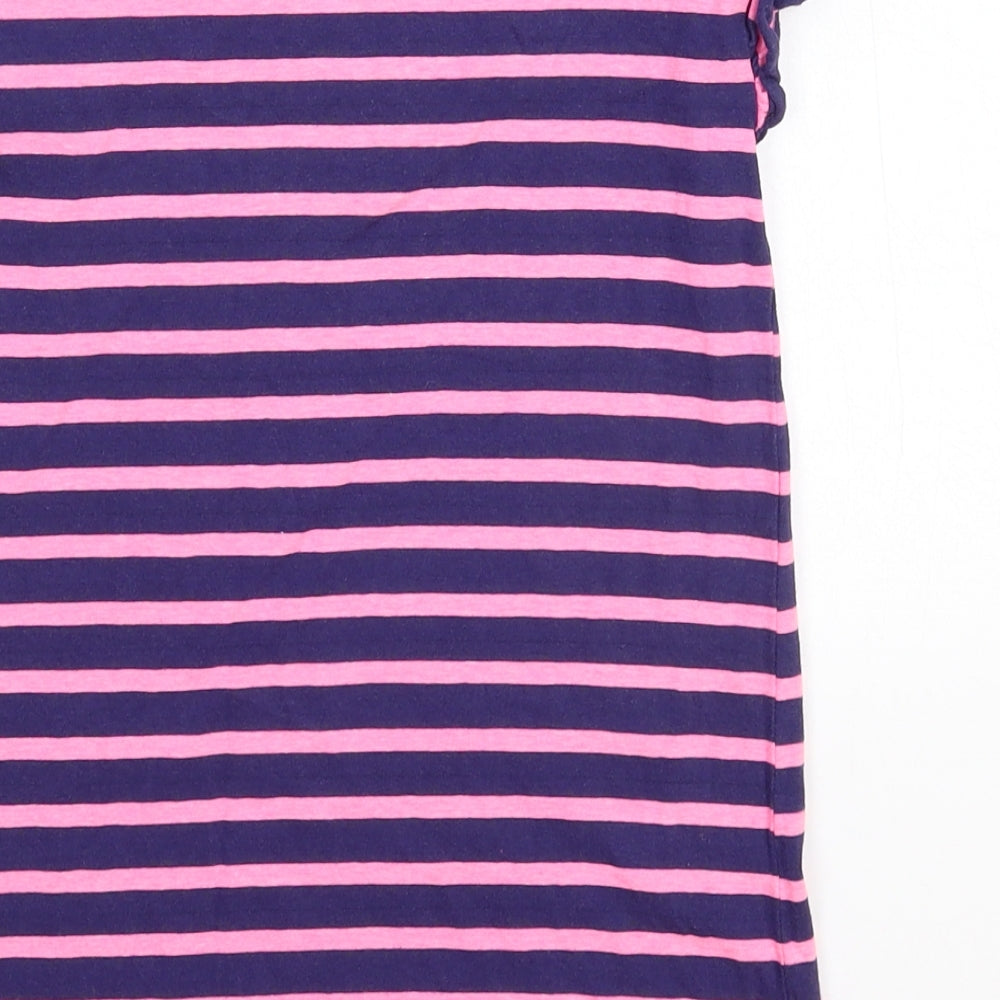 M&Co Girls Multicoloured Striped T-Shirt Dress Size 3-4 Years
