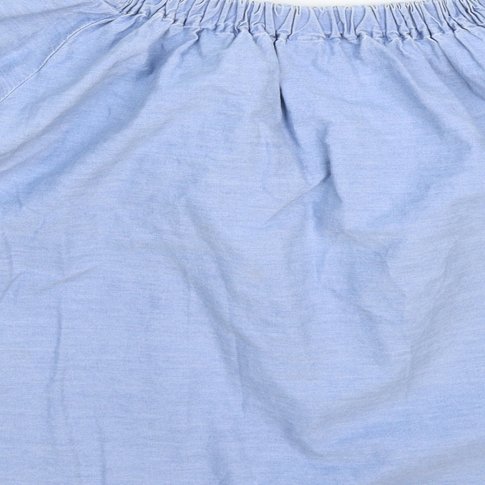 Womens UK Size 14 Denim & Co. Blue Basic T-Shirt