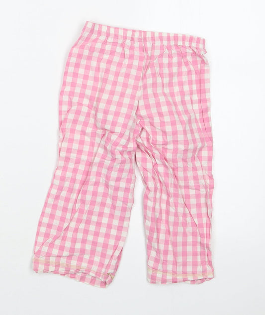 George Girls Pink Check Capri Pyjama Pants Size 2-3 Years