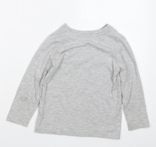 George Boys Grey Geometric Pyjama Top Size 3-4 Years