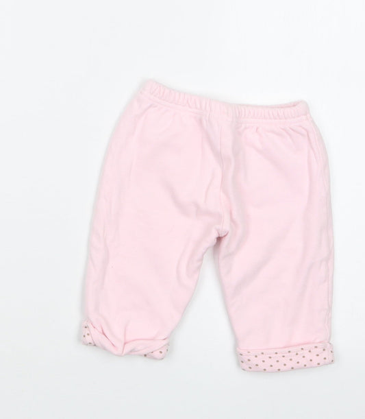 Mon Caramel Girls Pink Jogger Trousers Size 9 Months