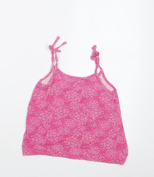 Matalan Girls Pink Geometric Basic T-Shirt Size 4 Years