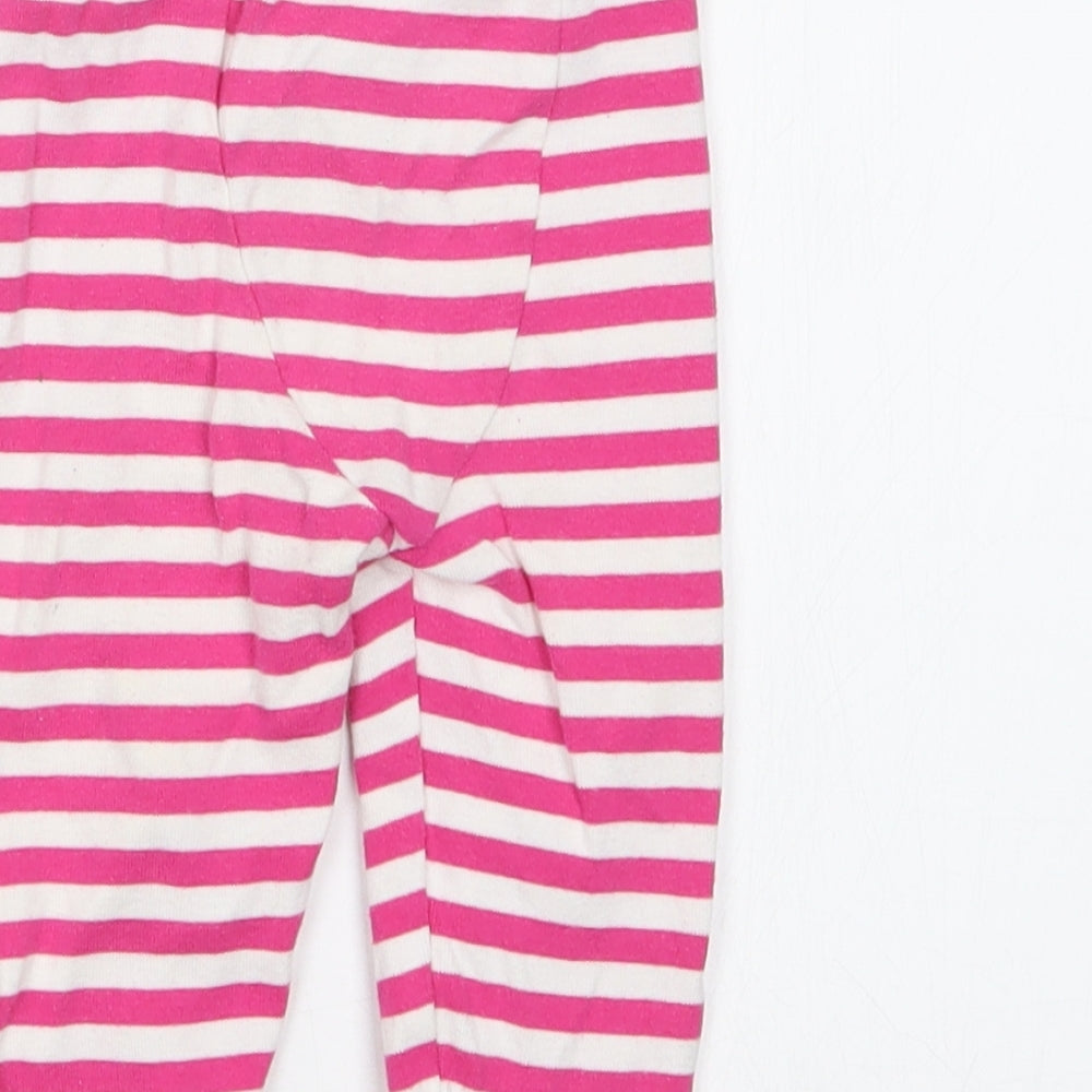 Mothercarep Girls Pink Striped Capri Trousers Size 6-9 Months