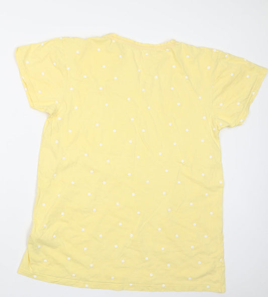 Primark Womens Yellow Geometric Top Pyjama Top Size 10