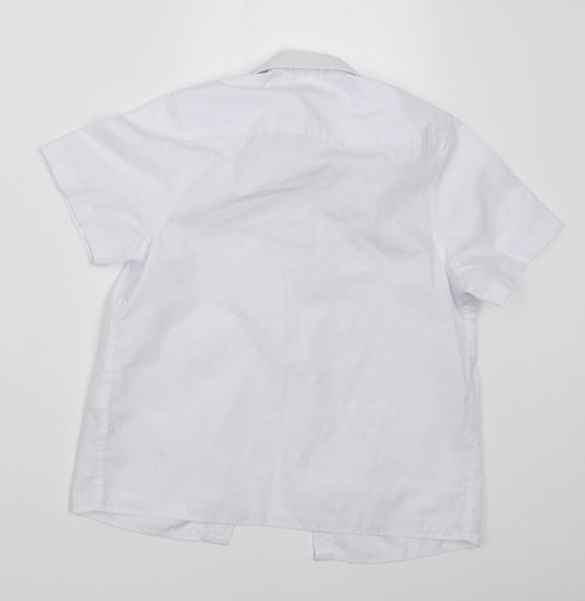 Marks and Spencer Boys White Basic Button-Up Size 5-6 Years