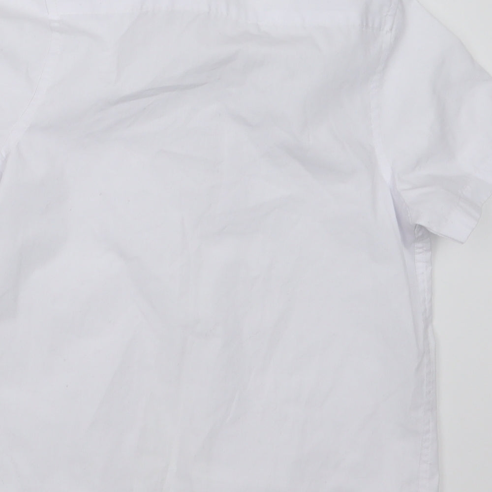 Marks and Spencer Boys White Basic Button-Up Size 5-6 Years