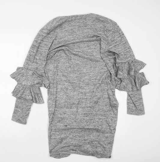 Womens UK Size S New Look Grey Cardigan Jumper