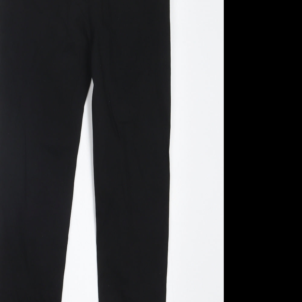 Womens UK Size M Preworn Regular Fit Black Trousers