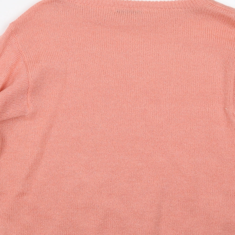 George Womens Pink Knit Pullover Jumper Size 10