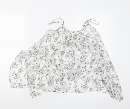 Miss Selfridge Womens Black Floral Camisole Blouse Size 8