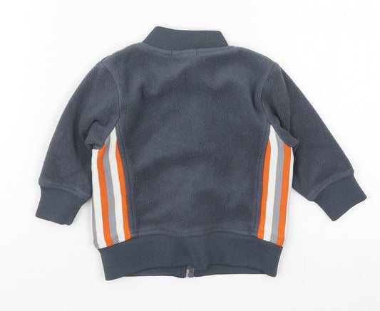 name it Boys Grey Striped Jacket Size 6-9 Months - 52