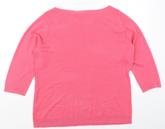Womens UK Size 14 Bonmarché Pink Pullover Jumper