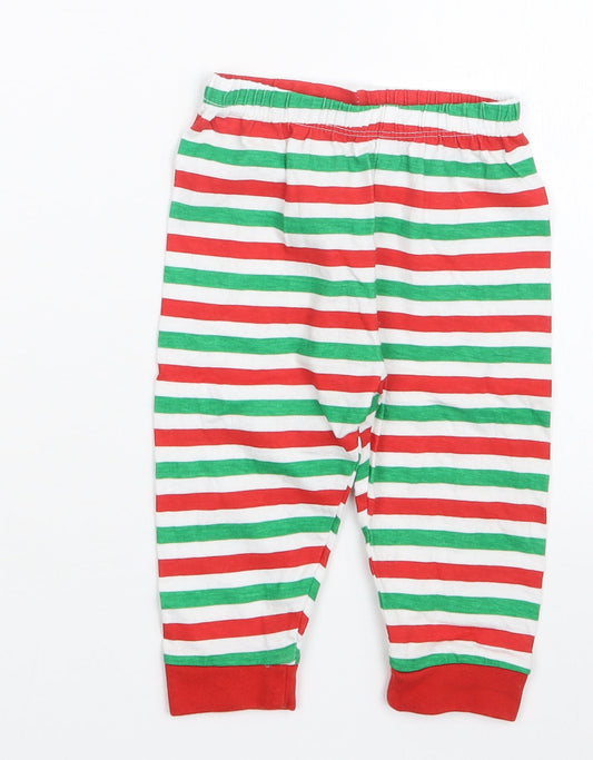 B&M Boys Red Striped Capri Pyjama Pants Size 6-9 Months - Christmas