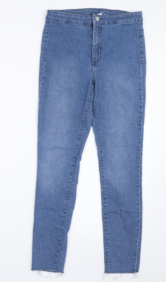 Womens UK Size 12 Divided by H&M Regular Fit Straight Blue Jeans