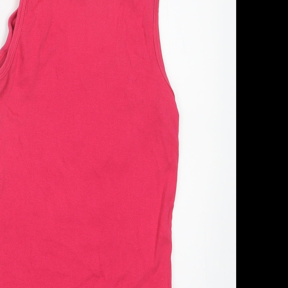 Papaya Womens Pink Basic Tank Size 14