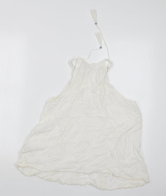 Womens UK Size 10 New Look White Basic Blouse