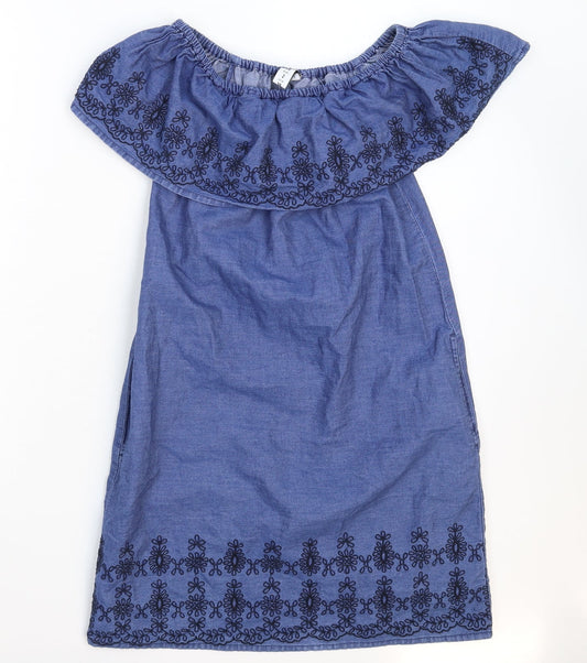 Additional front view of Denim & Co. women’s blue mini, size UK 6