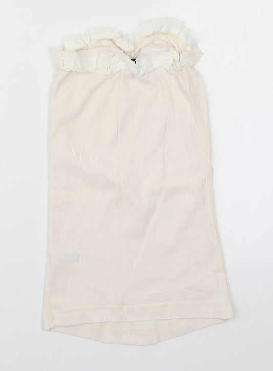 Miss Selfridge Womens White Basic Tank Size 12