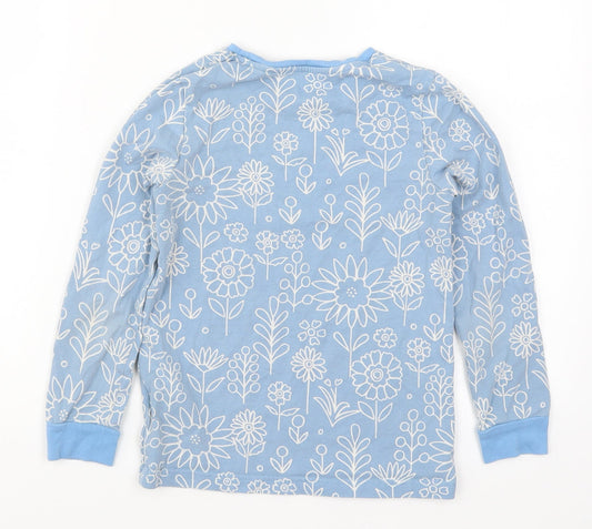 Marks and Spencer Girls Blue Floral Top Pyjama Top Size 8-9 Years