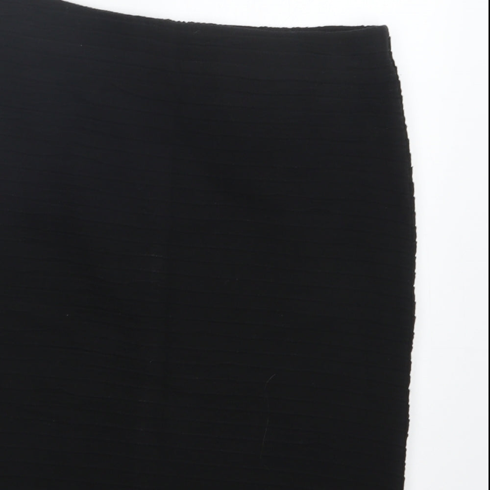 Brand and care label for Kaliko women’s black straight & pencil skirt, size UK 10